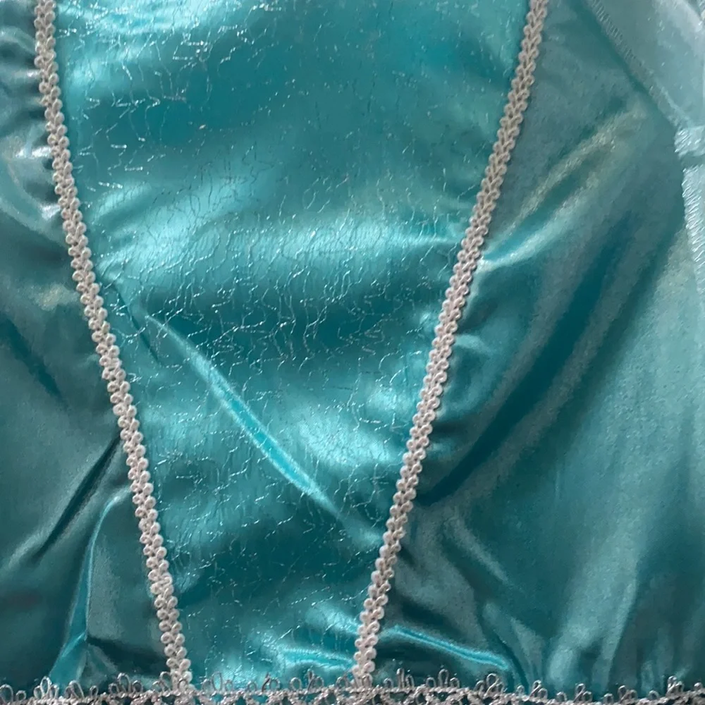 Disney Frozen Elsa Costume Dress Up Gown Icy Blue Princess Size 7/8